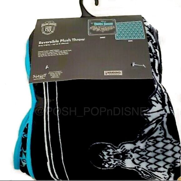 DISNEY The Haunted Mansion Reversible heavy Plush Throw Blanket - Picture 4 of 4